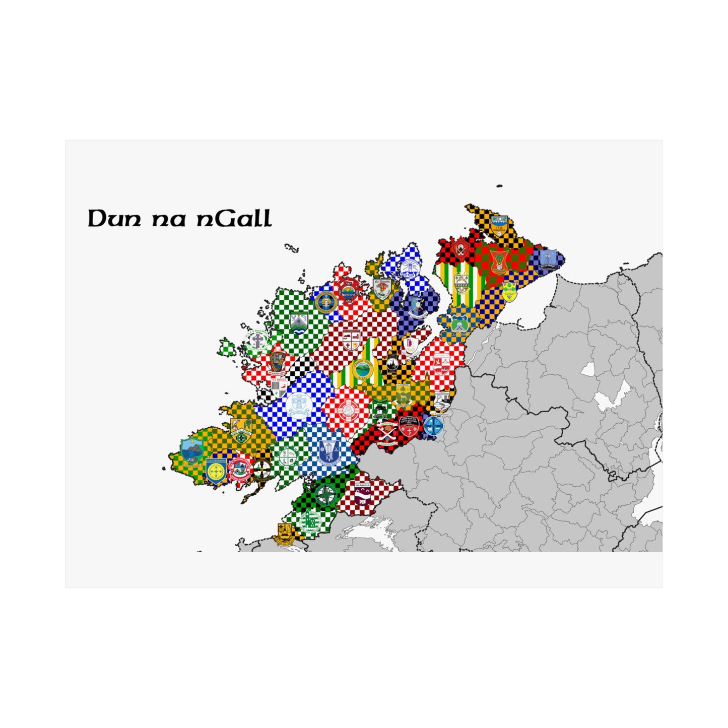 Donegal GAA Club Map – The Perfect Gift for any Donegal Fan!