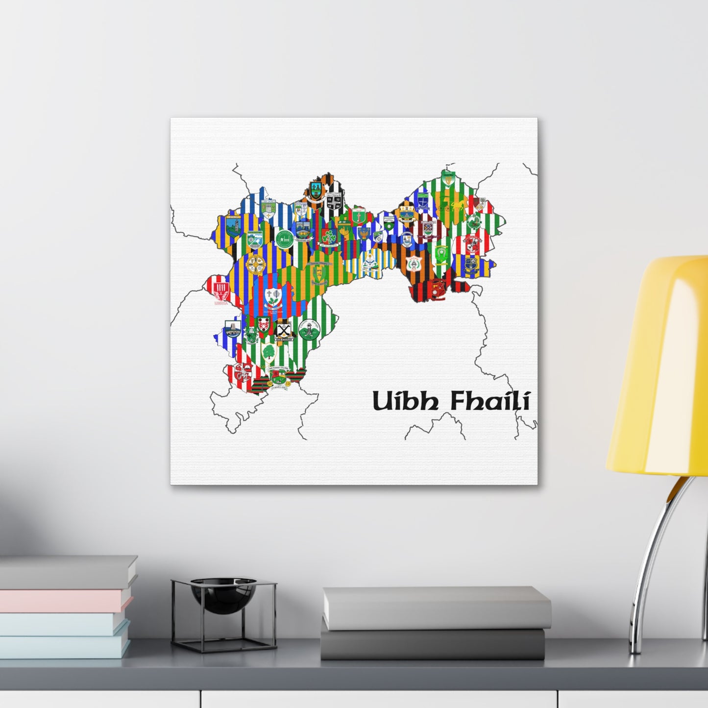 Offaly GAA Club Map Canvas 💚⚪