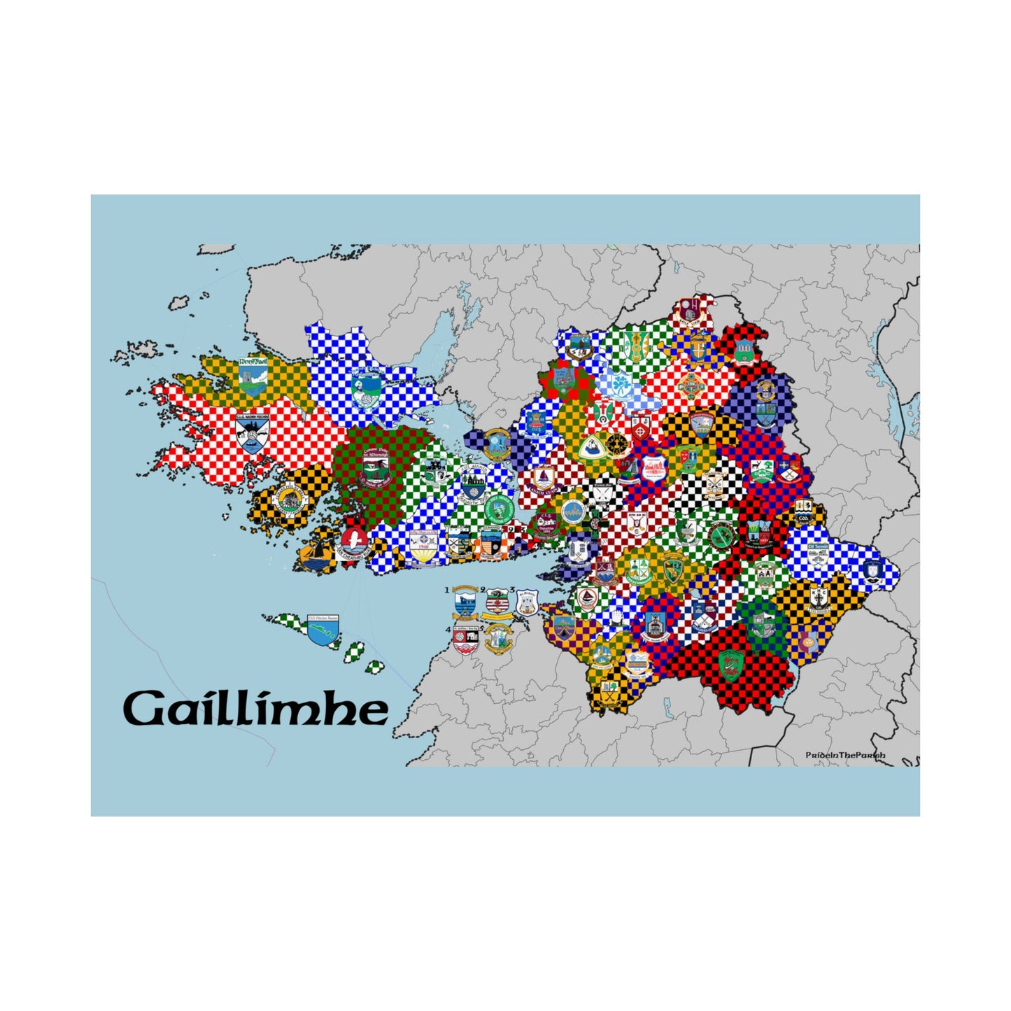 Galway GAA Club Map – The Perfect Gift for the Galway Fan!