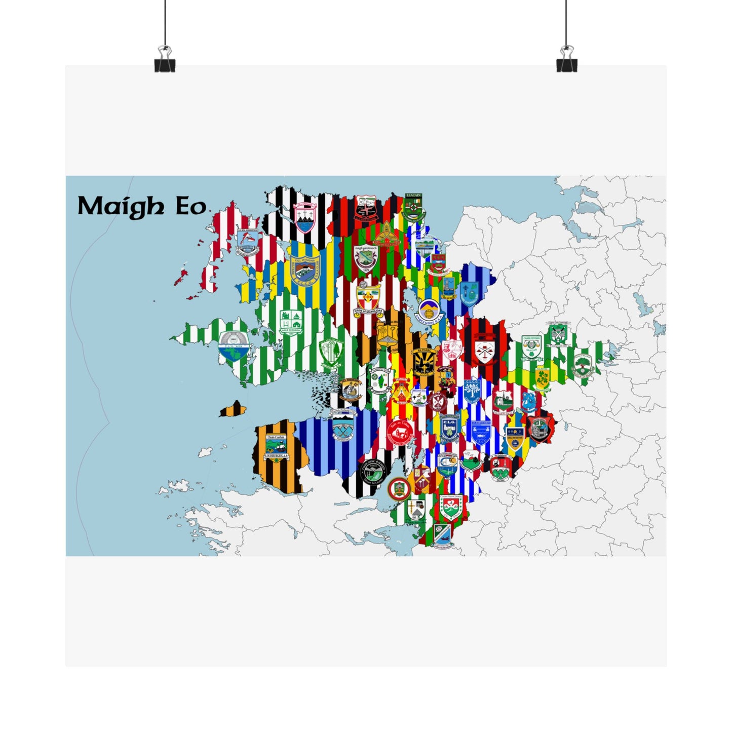 Mayo GAA Club Map – The Perfect Gift for any Mayo Fan!