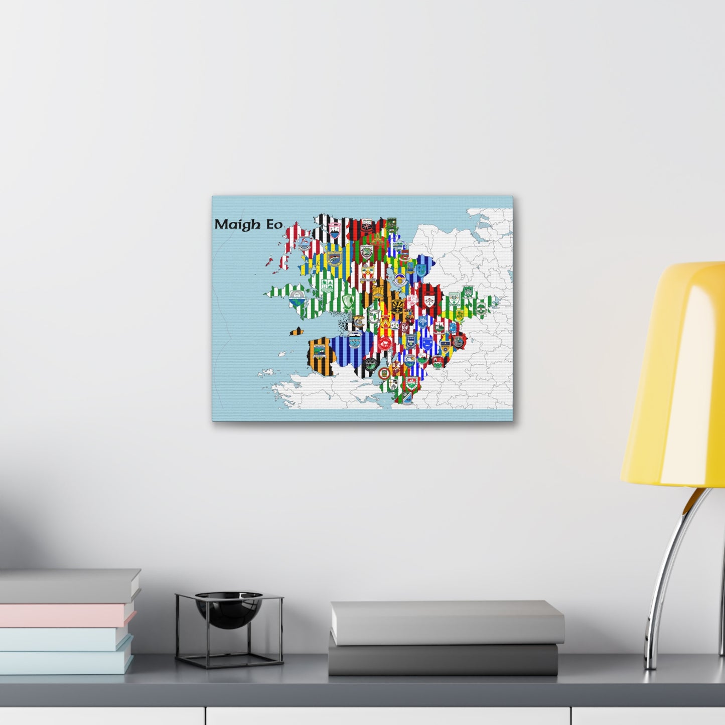 Mayo GAA Club Map Canvas ❤️💚