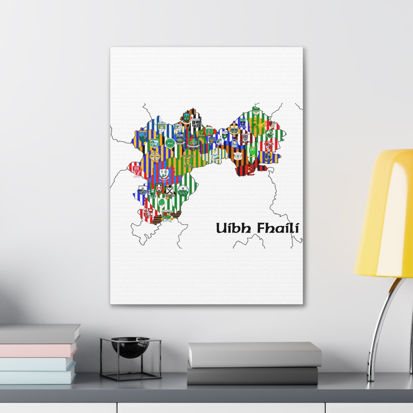 Offaly GAA Club Map Canvas 💚⚪