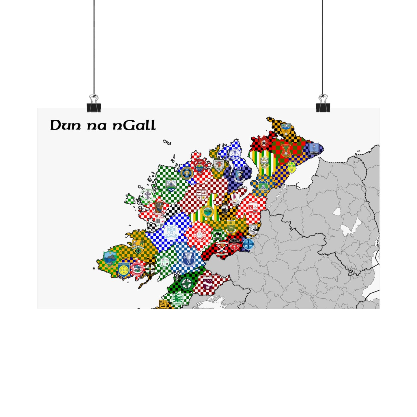 Donegal GAA Club Map – The Perfect Gift for any Donegal Fan!