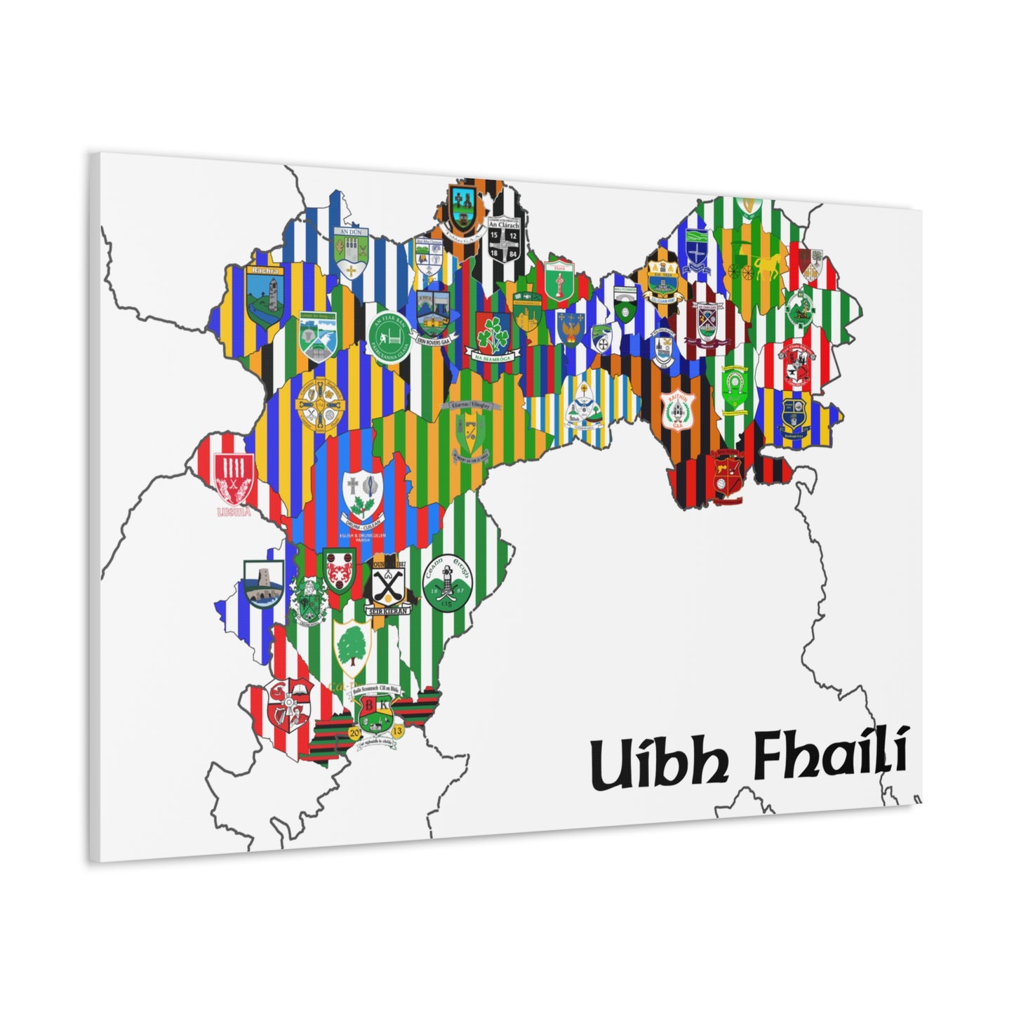 Offaly GAA Club Map Canvas 💚⚪