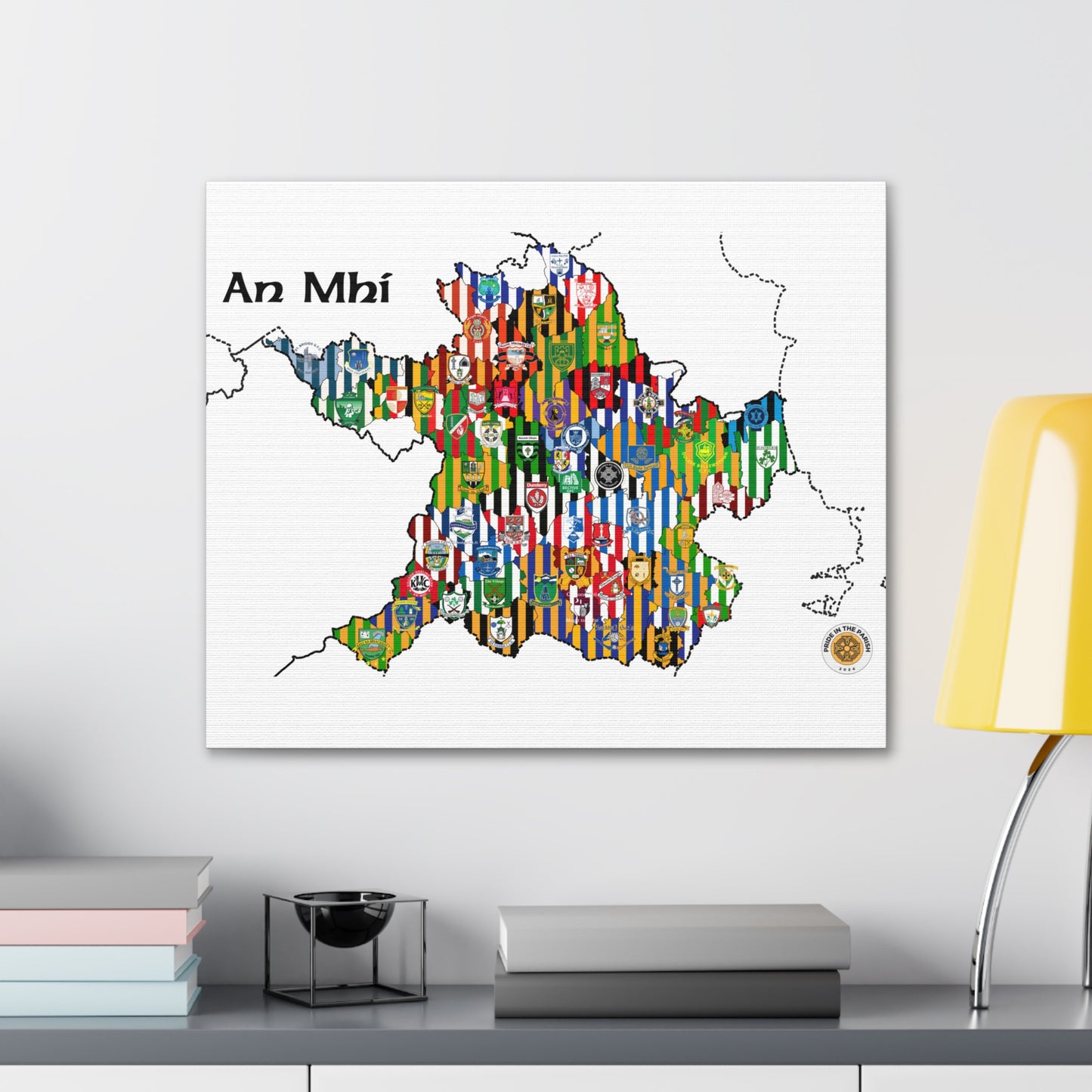 Meath GAA Club Map Canvas 💚