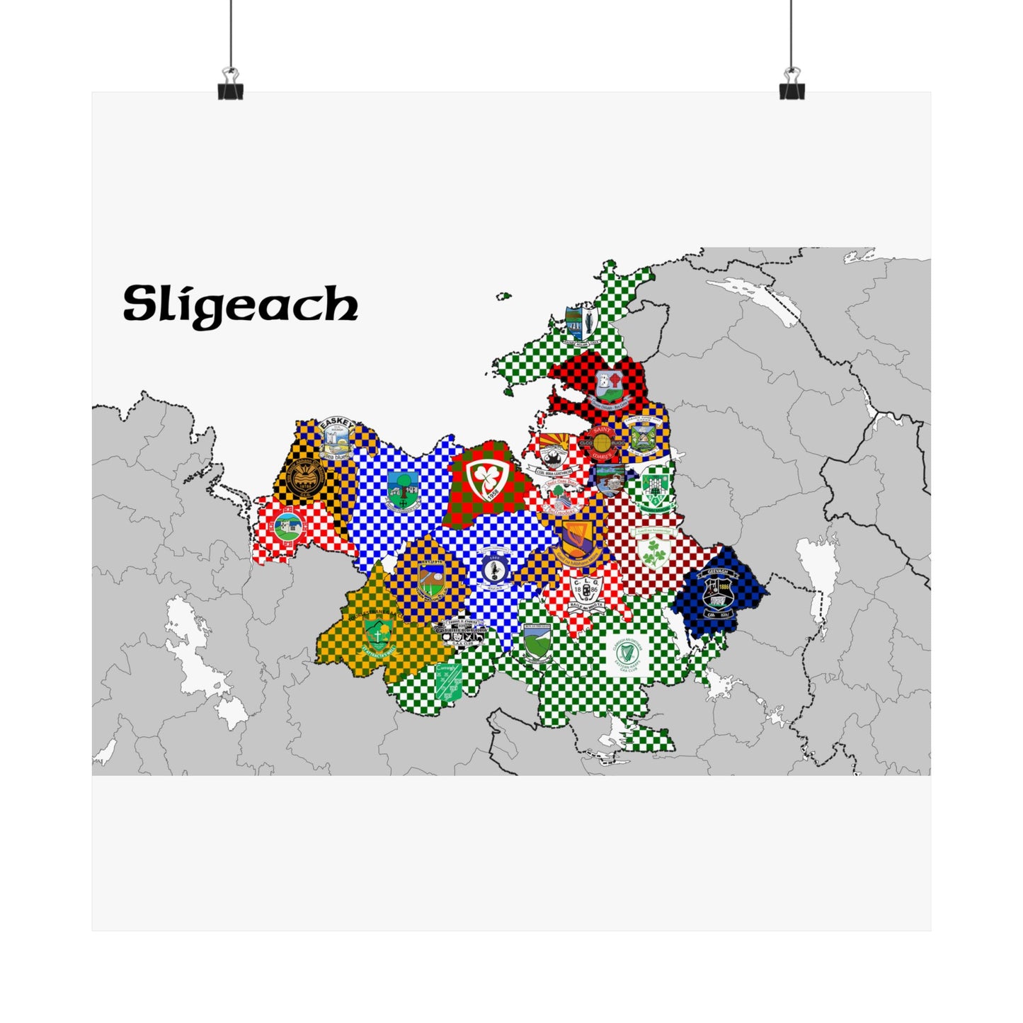 Sligo GAA Club Map – The Perfect Gift for any Sligo Fan!