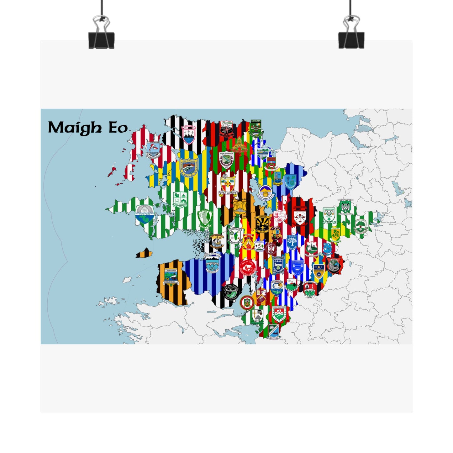 Mayo GAA Club Map – The Perfect Gift for any Mayo Fan!