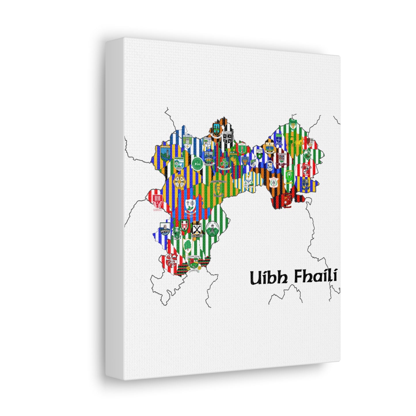 Offaly GAA Club Map Canvas 💚⚪