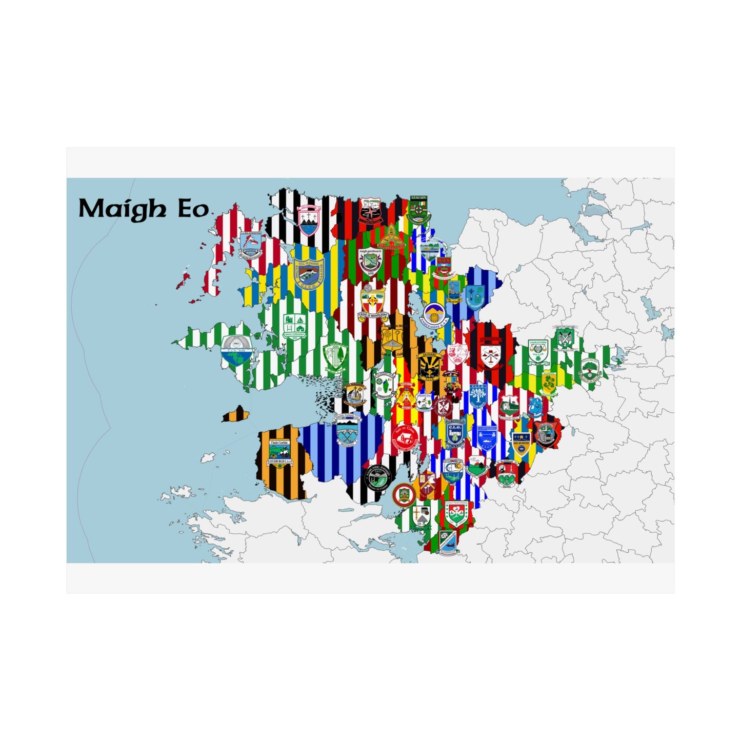 Mayo GAA Club Map – The Perfect Gift for any Mayo Fan!