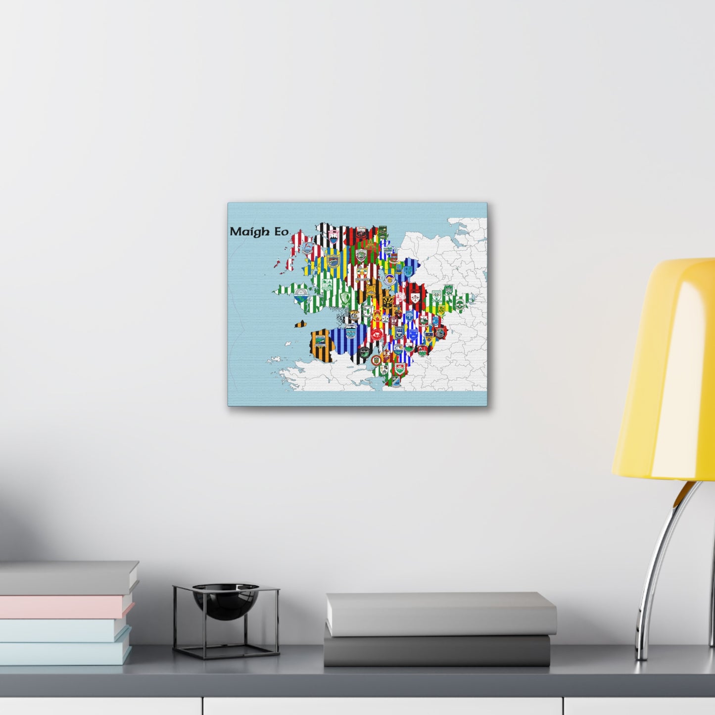 Mayo GAA Club Map Canvas ❤️💚