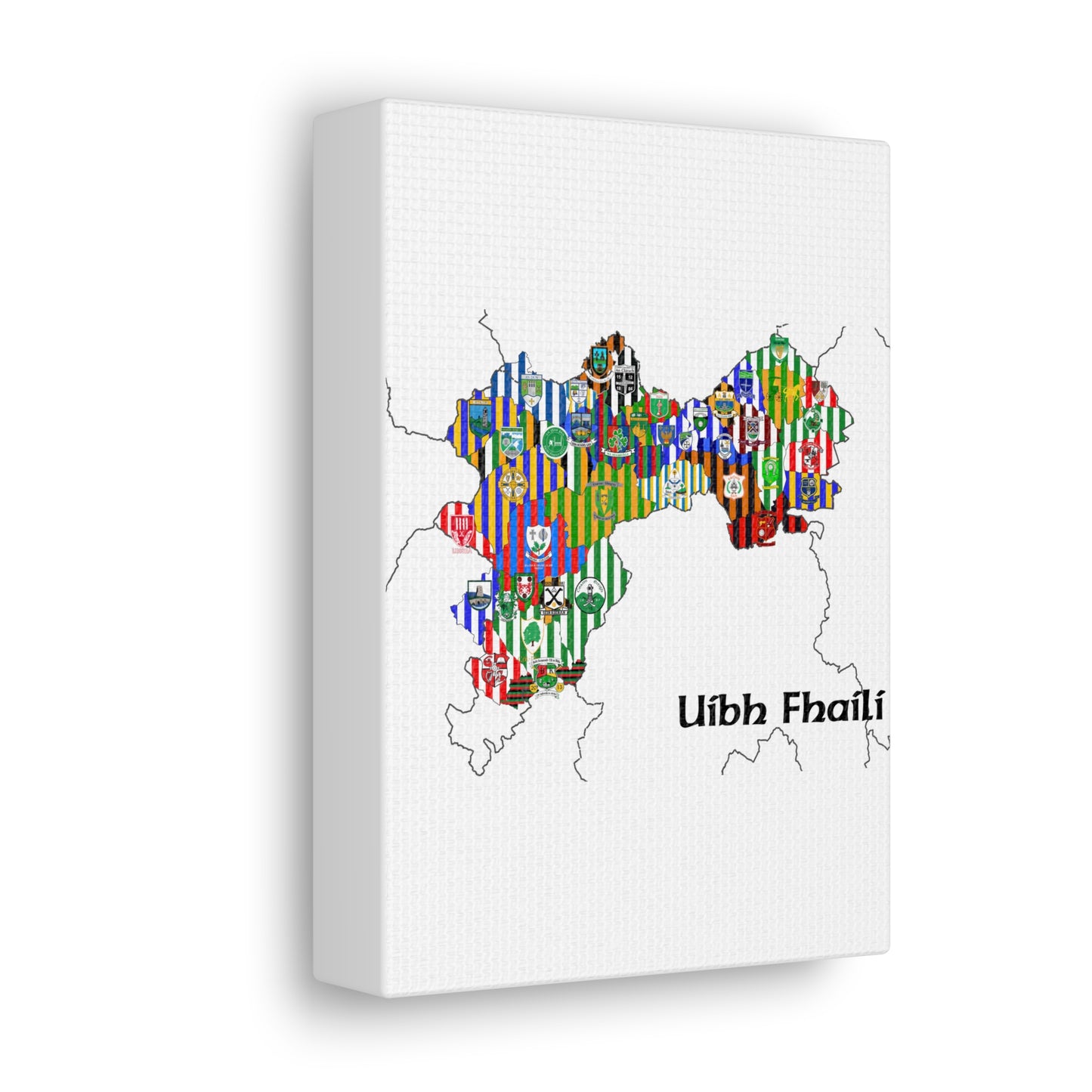 Offaly GAA Club Map Canvas 💚⚪