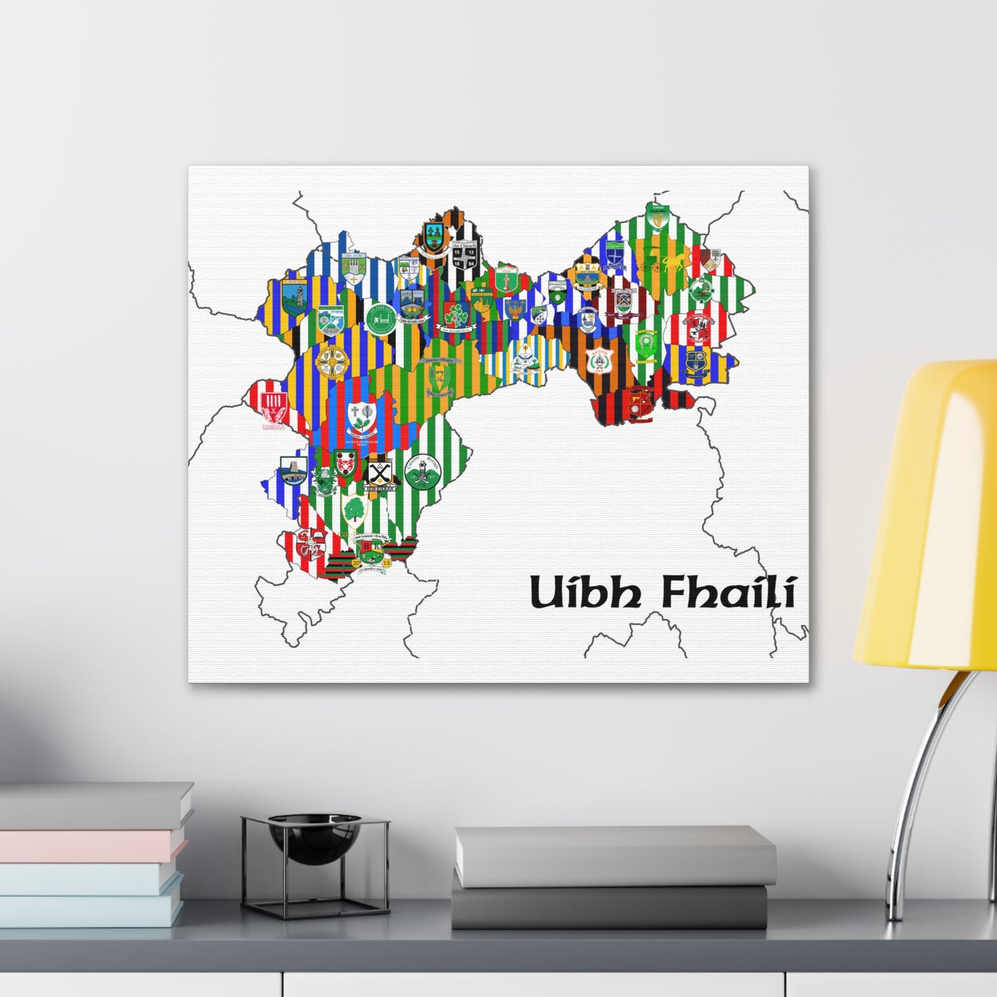 Offaly GAA Club Map Canvas 💚⚪