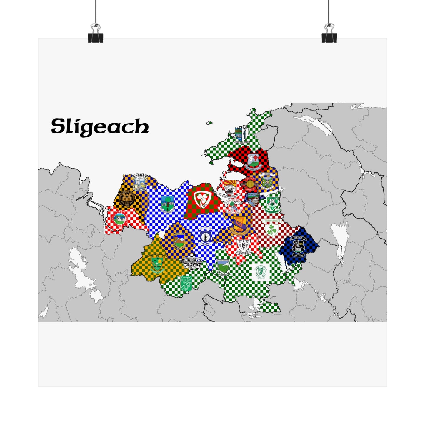 Sligo GAA Club Map – The Perfect Gift for any Sligo Fan!