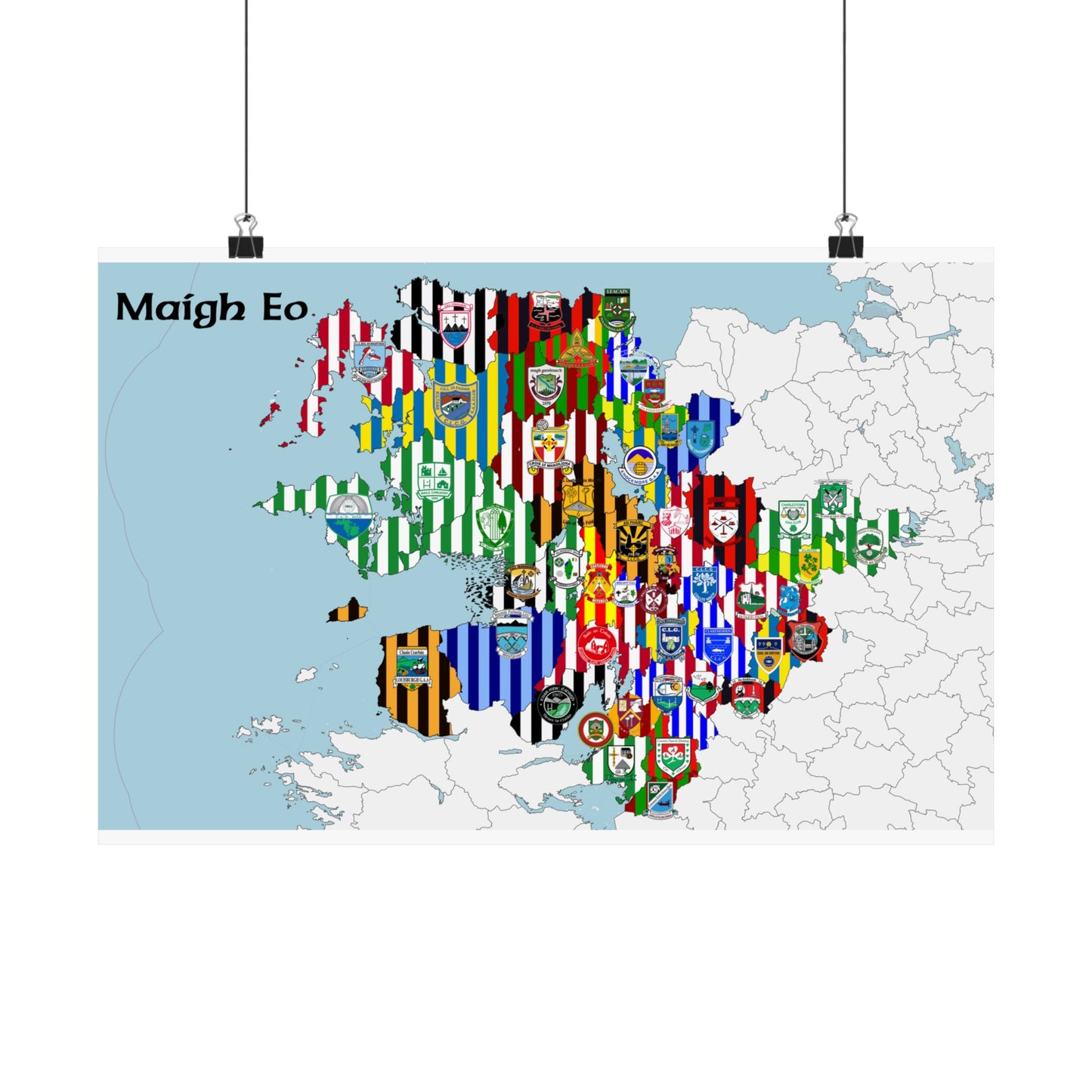 Mayo GAA Club Map – The Perfect Gift for any Mayo Fan!