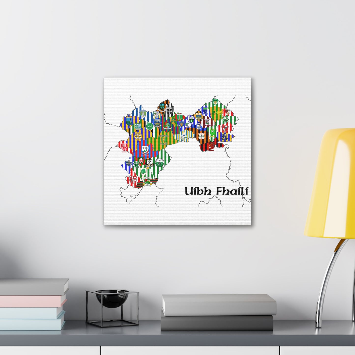 Offaly GAA Club Map Canvas 💚⚪