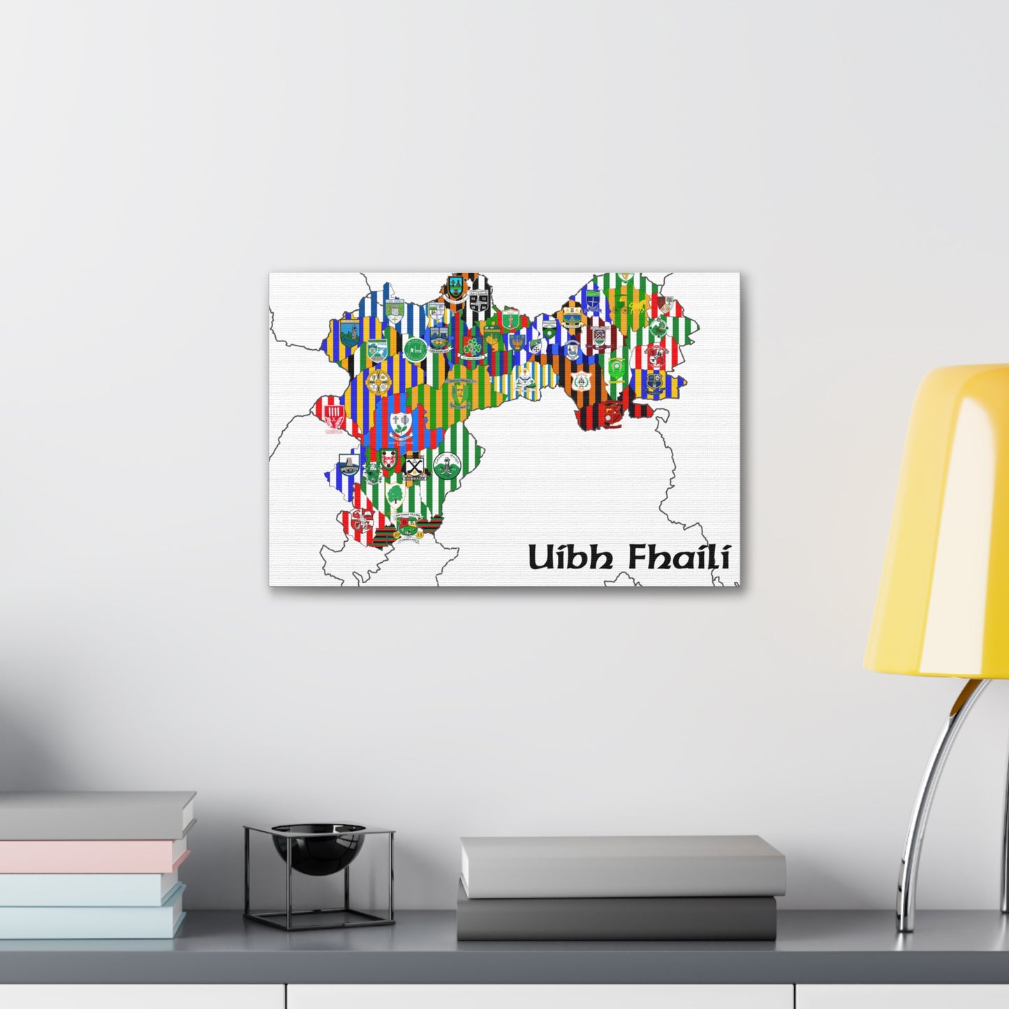 Offaly GAA Club Map Canvas 💚⚪