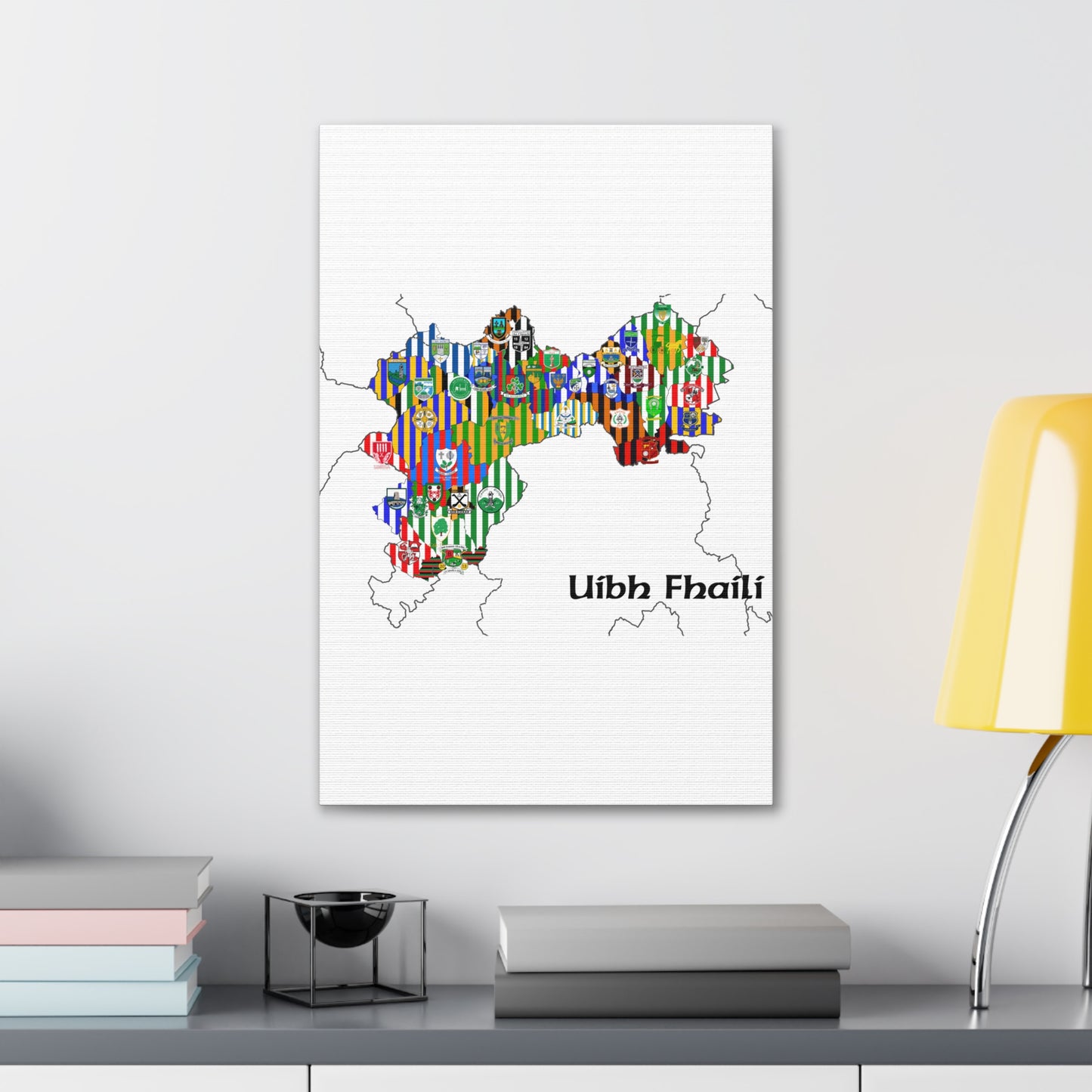 Offaly GAA Club Map Canvas 💚⚪