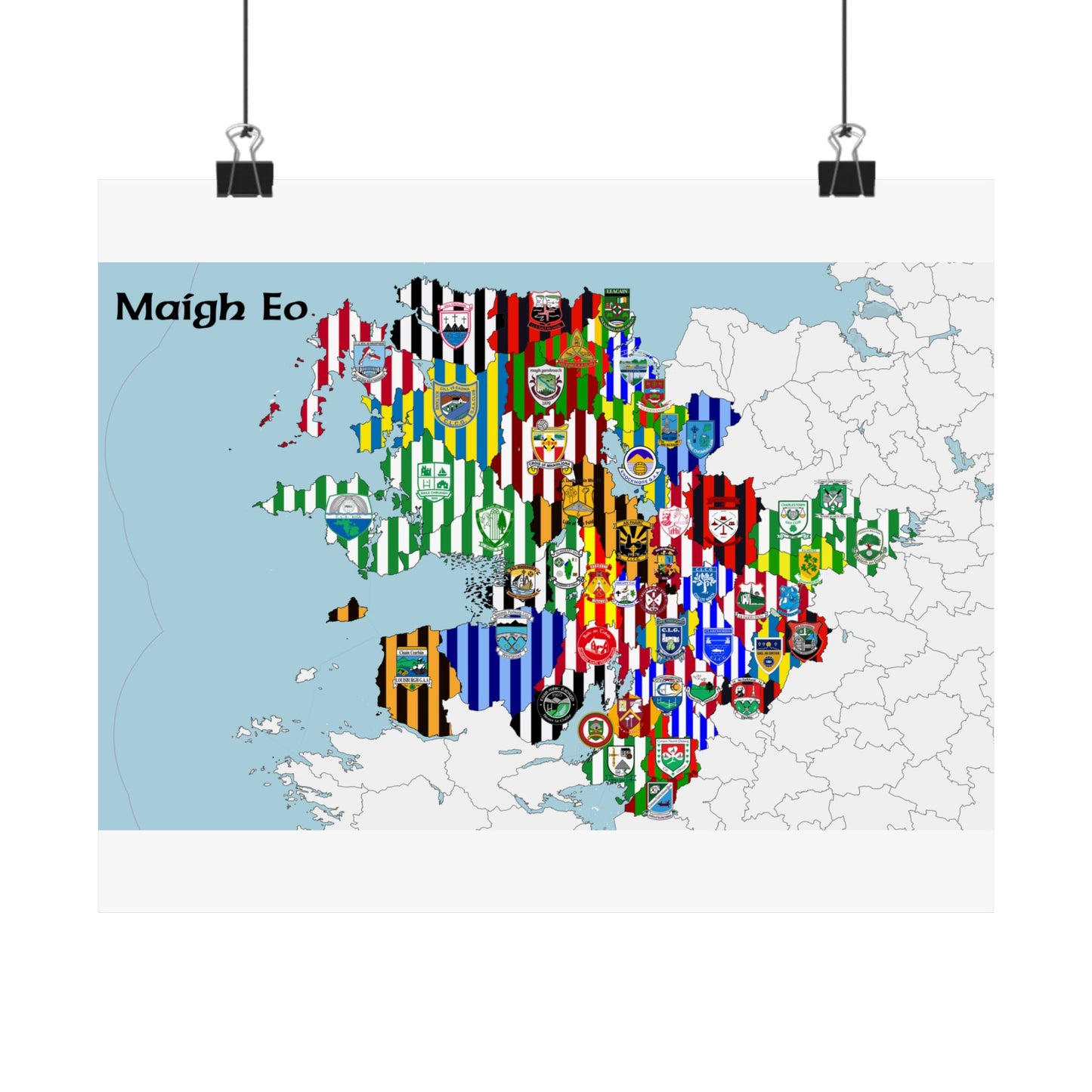 Mayo GAA Club Map – The Perfect Gift for any Mayo Fan!