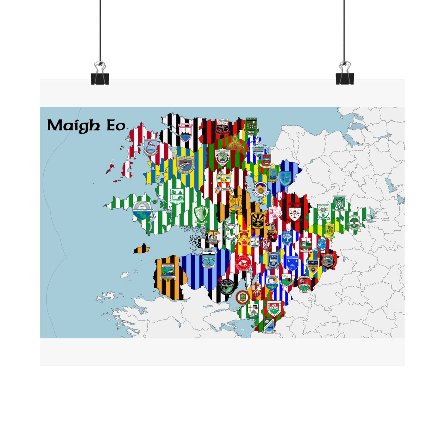 Mayo GAA Club Map – The Perfect Gift for any Mayo Fan!