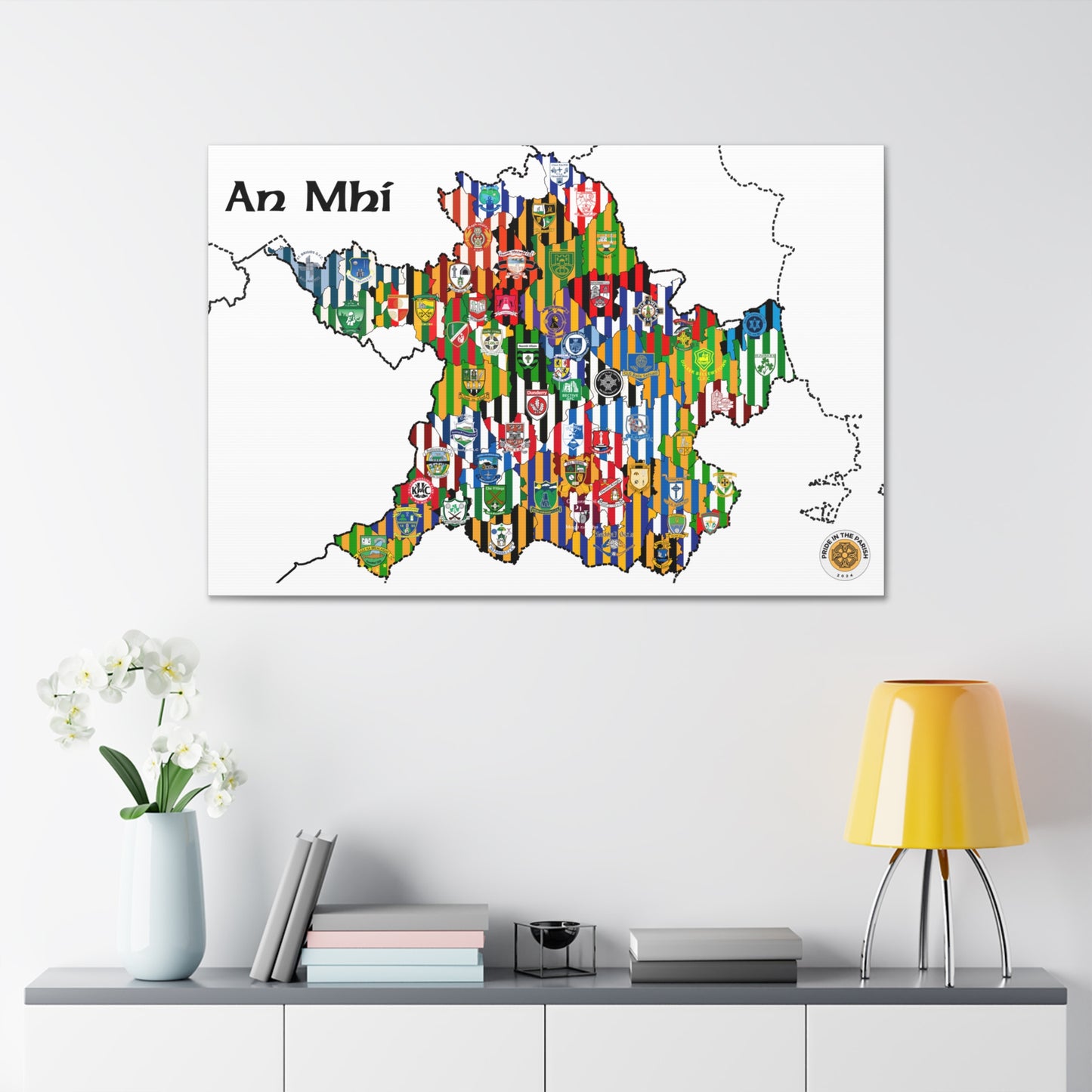 Meath GAA Club Map Canvas 💚