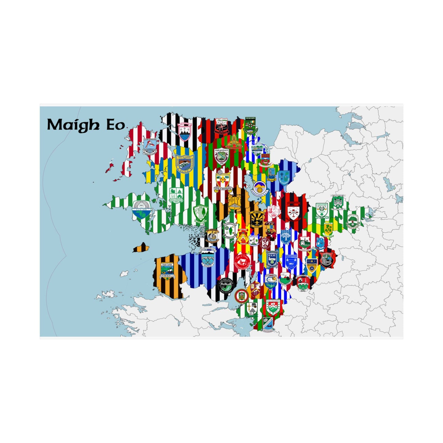 Mayo GAA Club Map – The Perfect Gift for any Mayo Fan!